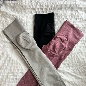 Scrunch butt leggings, 3 pairs